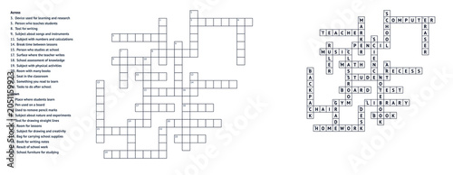 Canvastavla Two crossword puzzle grids with clues for word game enthusiasts