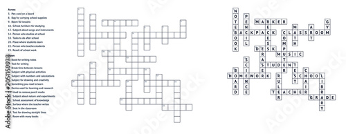 Crossword puzzle grid templates for educational games  
