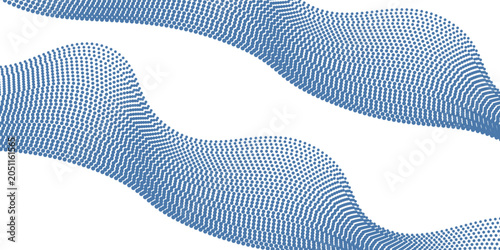 Fényképezés dotted wave line pattern light blue halftone undulate net