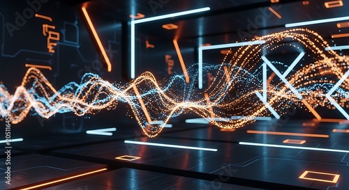 Abstract Neon Waves.