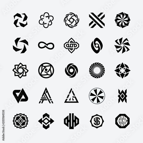 Abstract Geometric Logos and Icons Collection