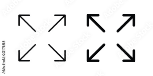 Cuadro en lienzo Expand arrows icon