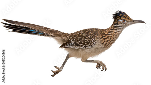 Obraz na płótnie Greater Roadrunner bird with crest and long tail running