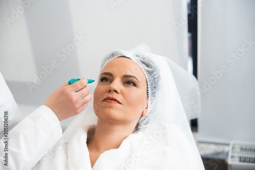 Professional cosmetic treatment in a modern beauty clinic setting