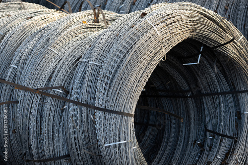 Logistics of war: stocks of razor wire for defensive engineering lines in the Ukrainian conflict zone