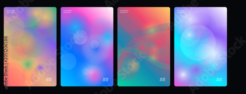 Cuadro en lienzo Abstract colorful backgrounds, vibrant gradient textures, 4k wallpapers, digital