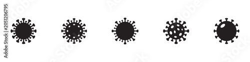 Tableau sur toile Virus icon set