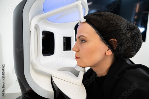 Innovative beauty technology in action during a skincare session