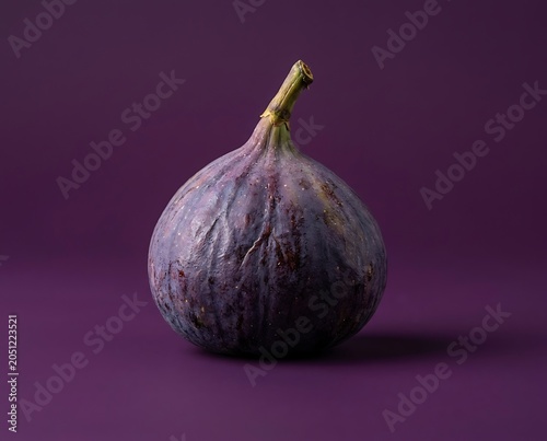 Ripe Purple Fig on Dark Purple Background