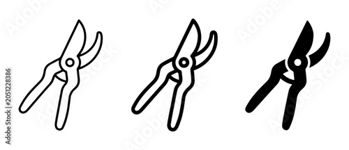 Foto Pruning Shears Icons, Garden Tool Vector Graphics, Hand Tool Set