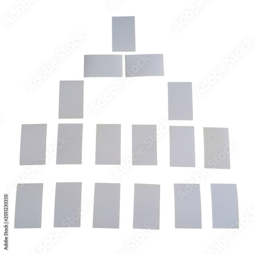 Foto Blue stair steps icon on light background vector