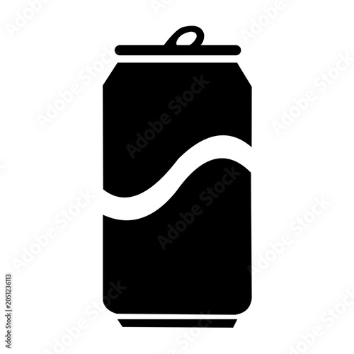 drink can black solid beverage illustration
