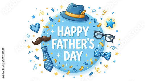 Happy father's day celebration illustration