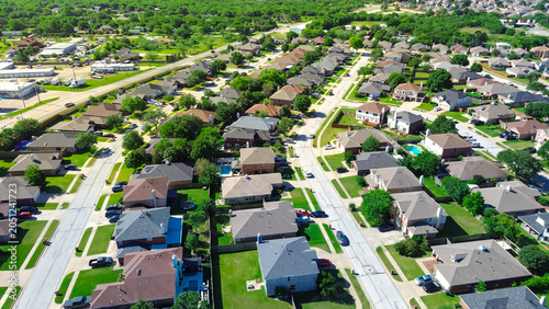 Residential grid corridor spans South Arlington neighborhoods near Mansfield Webb Rd with rows of homes extending toward commercial frontage open green pockets shaping suburban layout in Texas