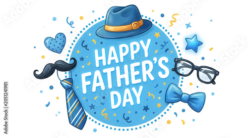 Happy father's day celebration vector illustration