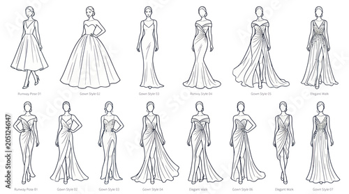 Photos Bridal Gown Sketches Collection: Variety of Wedding Dress Designs and Styles