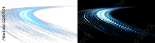 Cuadro en lienzo Neon road traffic speed motion lines futuristic abstract glow highway illustration