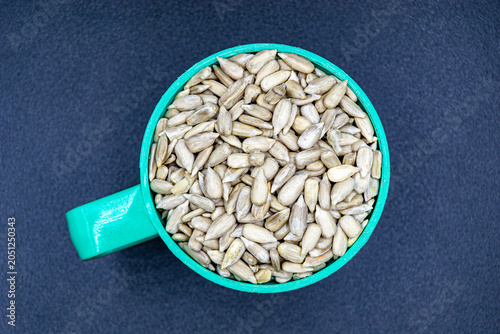 beautiful texture ripe of natural sunflower seeds on background
