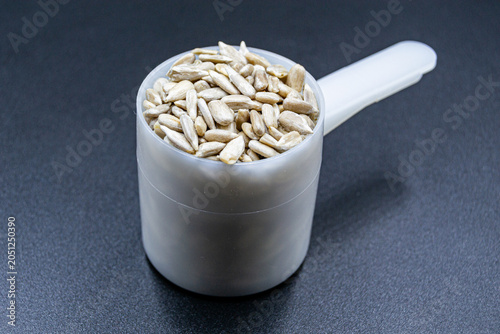beautiful texture ripe of natural sunflower seeds on background