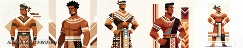 Foto Vector of Pacific Islander man