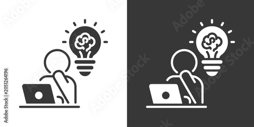 Photos Lessons Learned Icon Set Vector Collection Isolated In Black And White