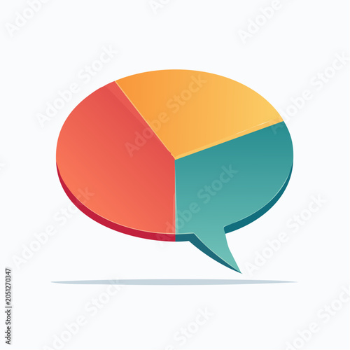 Pie Chart Speech Bubble Icon