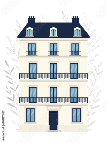 Stylish Paris apartment exterior featuring classic French architecture.