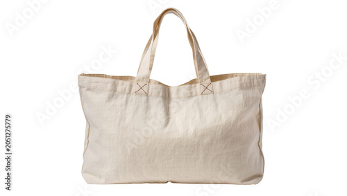 Foto Natural canvas tote bag with handles