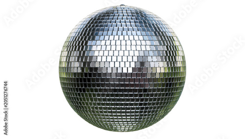 Fotografie Silver disco ball with many small square mirrors
