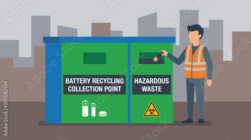 Foto Battery Recycling Collection Point Hazardous Waste