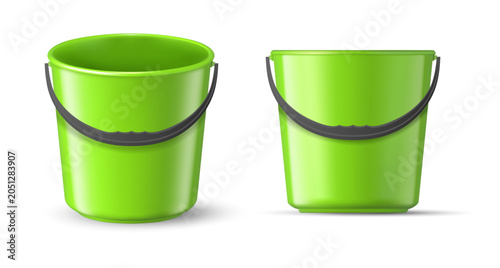 Tableau sur toile Plastic buckets with swing handles