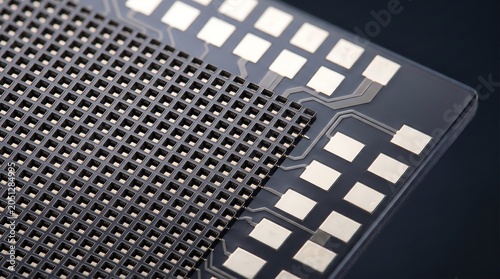 Pixel array to bonding pad transition zone on LED substrate