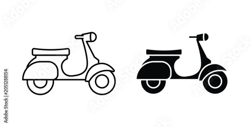 Scooter bike icon
