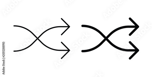 Obraz na płótnie Shuffle arrow icon