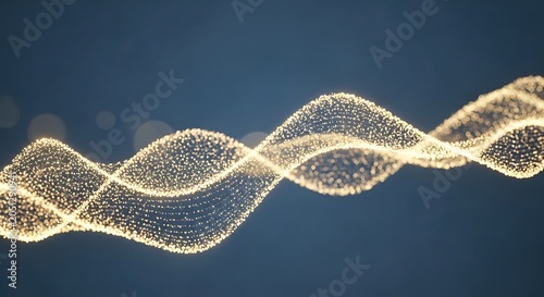 Golden Light Wave Abstract Science Art