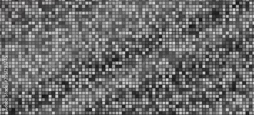 Bild auf Leinwand Minimalist disco ball background with glitter mosaic pattern and mirror tile texture, grayscale mirror squares, clean luxury backdrop, abstract metallic tile composition