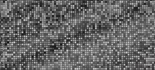 Foto Luxury disco ball background with glitter mosaic pattern and mirror tile texture, sparkling silver square tiles, abstract reflective geometry