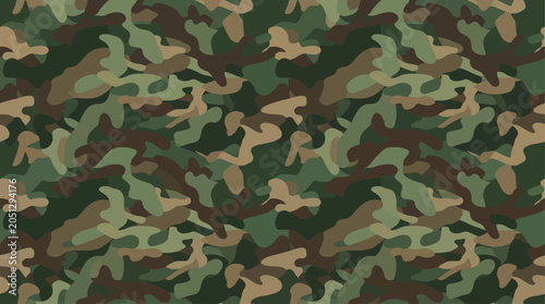 Tableau sur toile Camouflage pattern with green and brown colors.