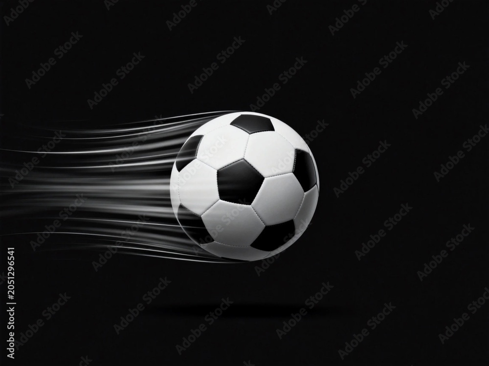 Naklejka premium Dynamic soccer ball motion for sports branding