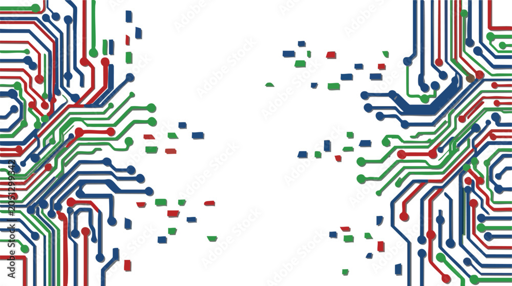Obraz premium Abstract Circuit Board Pattern for 2026 Tournament Tech Theme