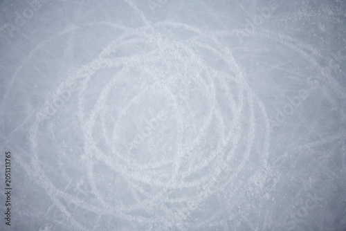 View of abstract white swirls