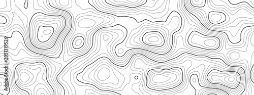 Принти на полотні Radar map and nautical chart with ocean bottom topography