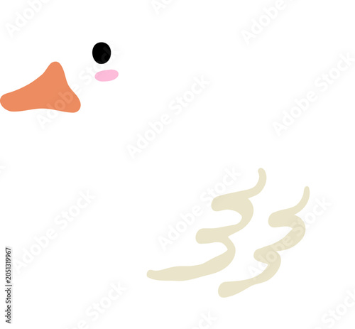 cute goose bird duck vector cartoon illustration 