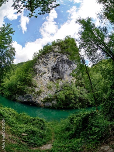 lake of Isola Santa. Garfagnana, Tuscany, Italy