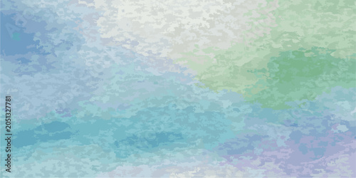 Fotografie Abstract watercolor background with blue and turquoise ripples mimicking a clear