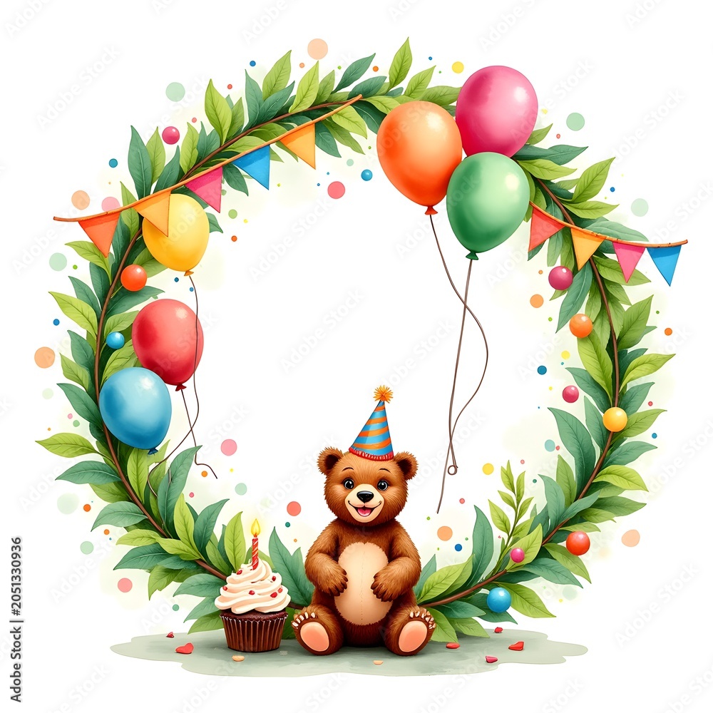 Fototapeta premium card with teddy bear