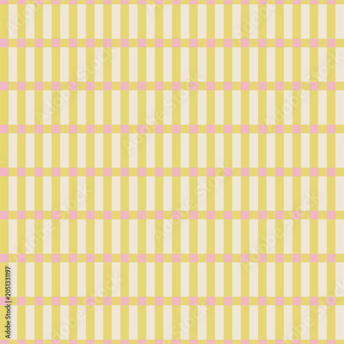 Obraz na plátně Fine vertical stripes seamless repeat with horizontal accent bands