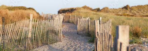 Sand fence at Fred Benson Town Beach
