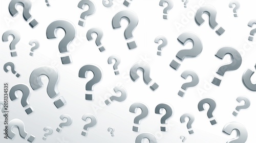 Questions moving on silver background