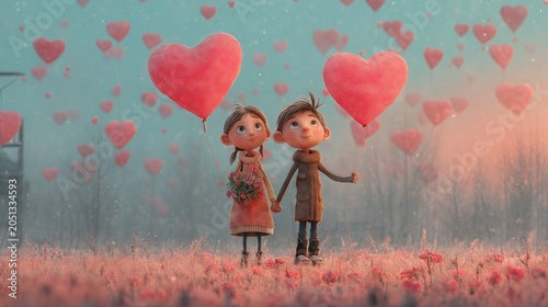 Magic moment shared by lovers